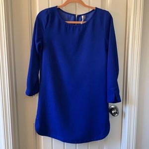 Small blue shift dress